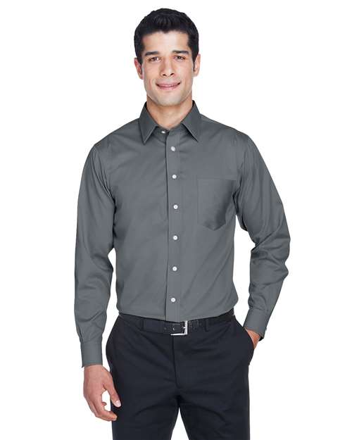 Crown Collection® Solid Stretch Twill Woven Dress Shirt