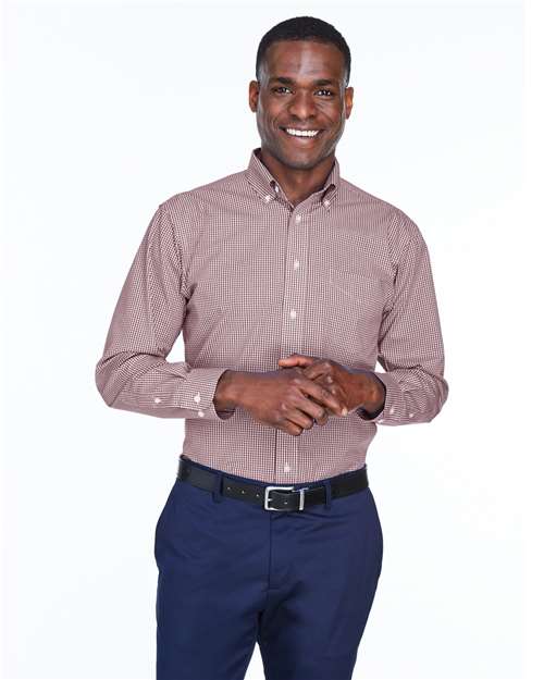 Crown Collection® Gingham Check Woven Dress Shirt