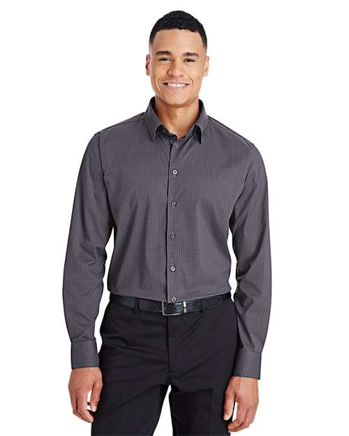 CrownLux Performance® Tonal Mini Check Woven Dress Shirt