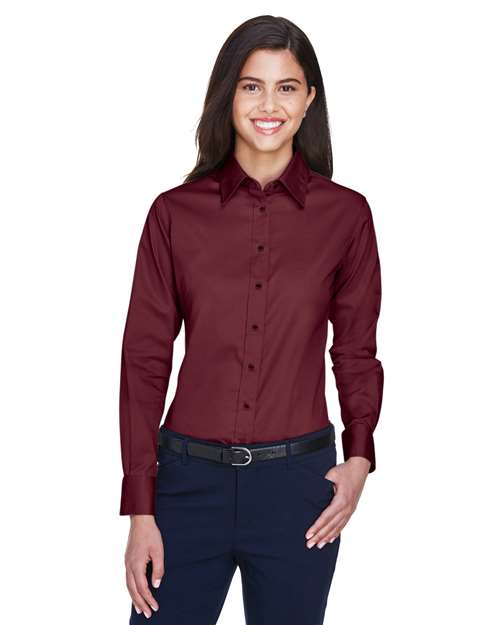 Women's Easy Blend™ Long Sleeve Twill Dress Shirt with Stain-Release
