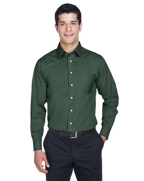 Crown Collection® Solid Stretch Twill Woven Dress Shirt
