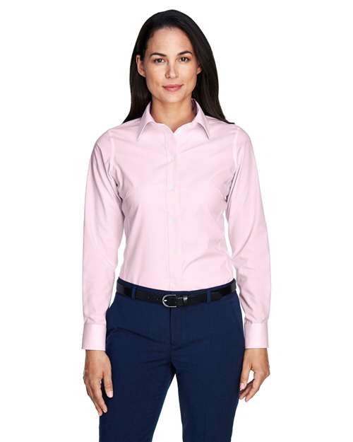 Women's Crown Collection® Banker Stripe Woven Dress Shirt