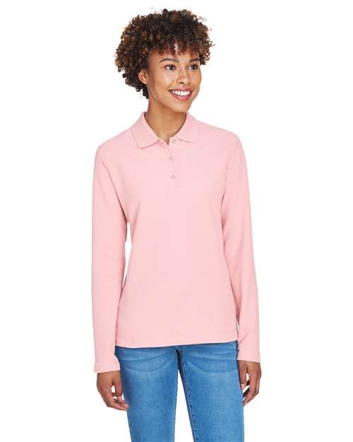 Women's Pima Piqué Long Sleeve Polo