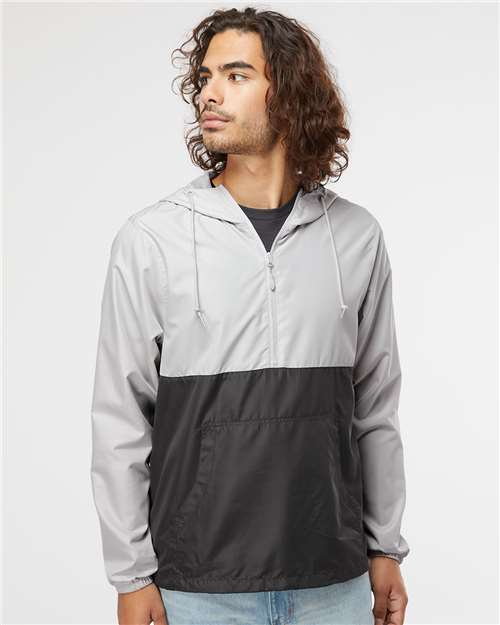 Unisex Lightweight Quarter-Zip Windbreaker Pullover Jacket