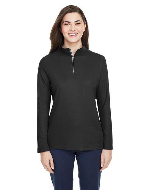 Women's Fusion ChromaSoft™ Pique Quarter-Zip Pullover