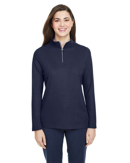 Women's Fusion ChromaSoft™ Pique Quarter-Zip Pullover