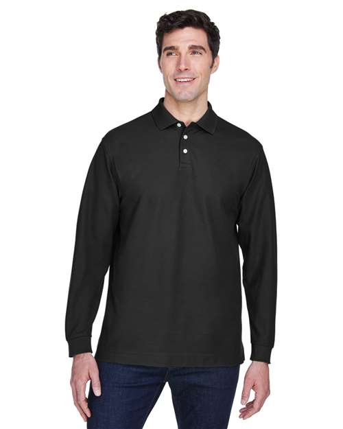 Men's Pima Piqué Long Sleeve Polo