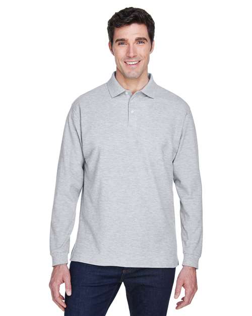 Men's Pima Piqué Long Sleeve Polo