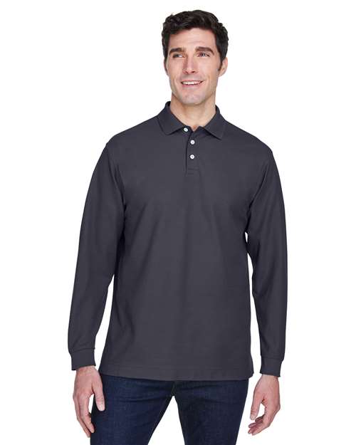 Men's Pima Piqué Long Sleeve Polo