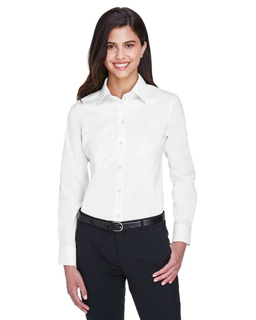 Women's Crown Collection® Solid Stretch Twill Woven Dress Shirt