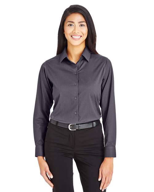 Women's CrownLux Performance® Tonal Mini Check Woven Dress Shirt