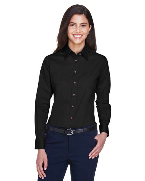 Women's Easy Blend™ Long Sleeve Twill Dress Shirt with Stain-Release