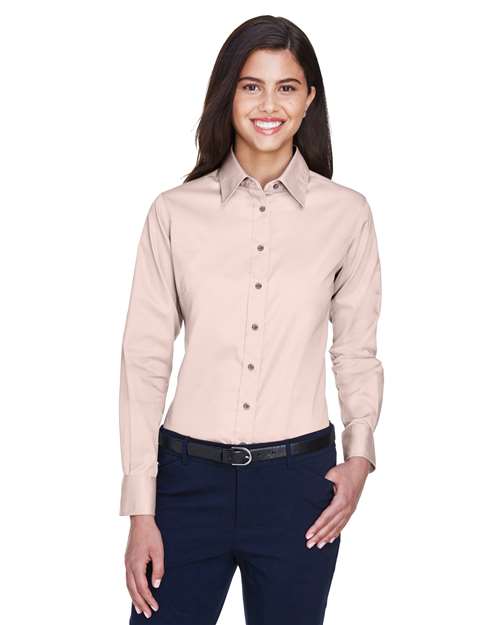 Women's Easy Blend™ Long Sleeve Twill Dress Shirt with Stain-Release