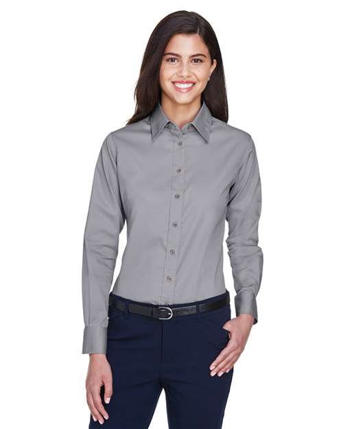 Women's Easy Blend™ Long Sleeve Twill Dress Shirt with Stain-Release
