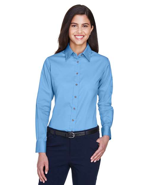 Women's Easy Blend™ Long Sleeve Twill Dress Shirt with Stain-Release