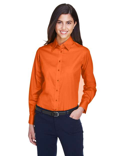 Women's Easy Blend™ Long Sleeve Twill Dress Shirt with Stain-Release