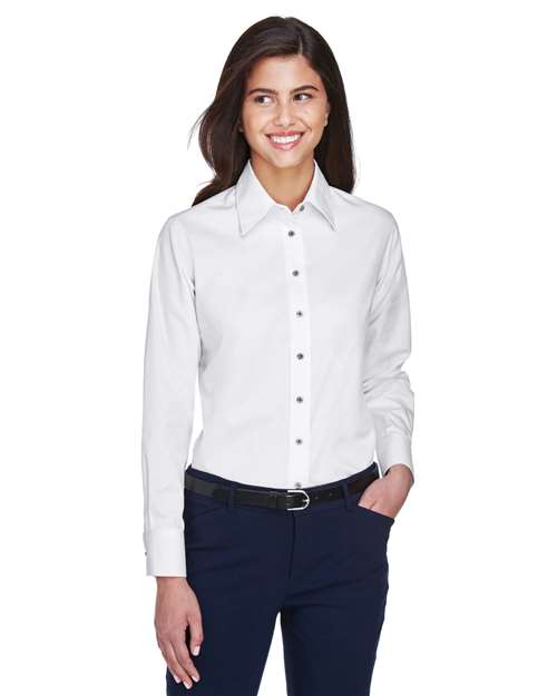 Women's Easy Blend™ Long Sleeve Twill Dress Shirt with Stain-Release