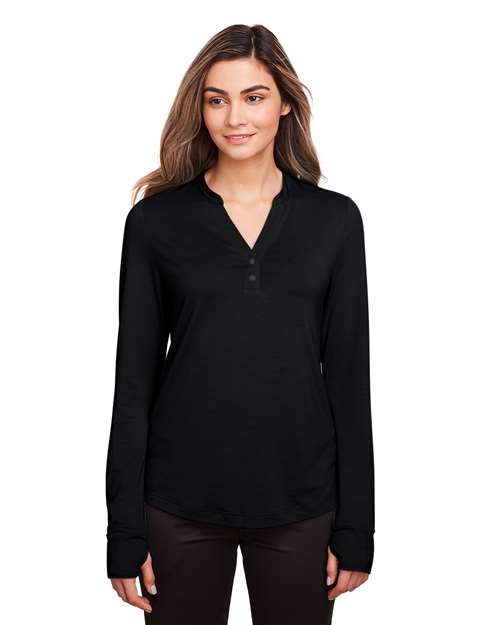Women's JAQ Stretch Performance V-Neck Snap Pullover