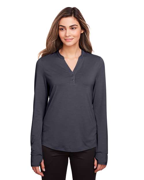 Women's JAQ Stretch Performance V-Neck Snap Pullover