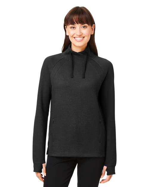 Women's Rhythm Waffle Cross-Neck Pullover