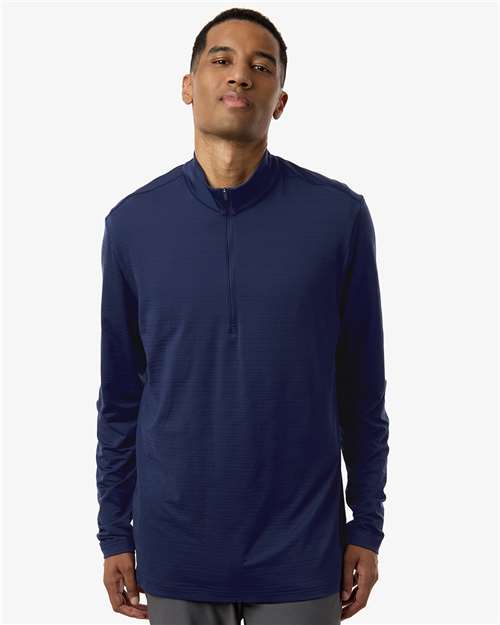 Men's Textured Stripe Quarter-Zip Pullover