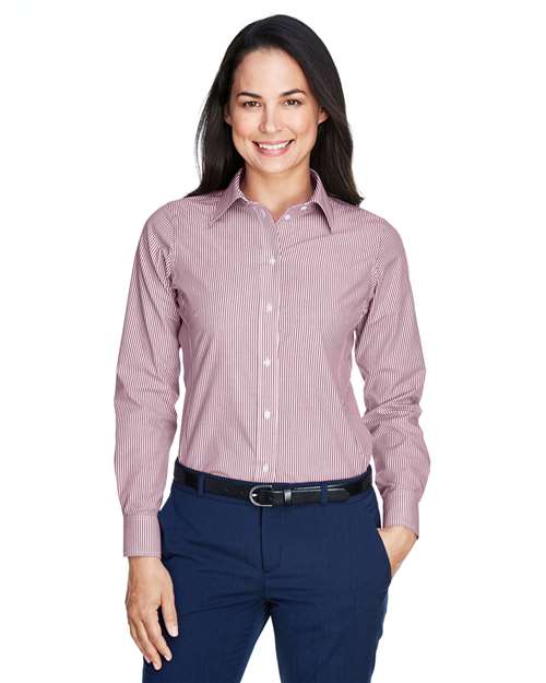 Women's Crown Collection® Banker Stripe Woven Dress Shirt