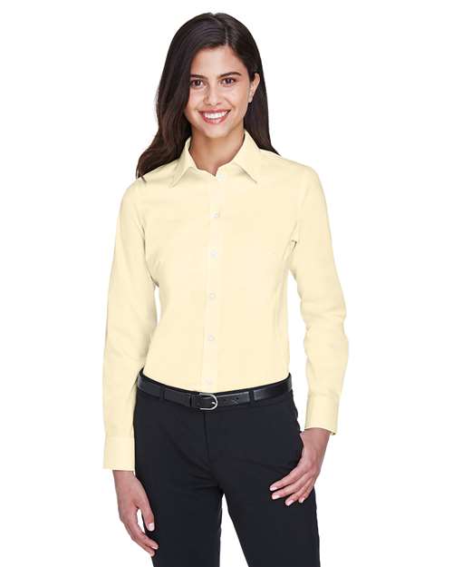 Women's Crown Collection® Solid Stretch Twill Woven Dress Shirt