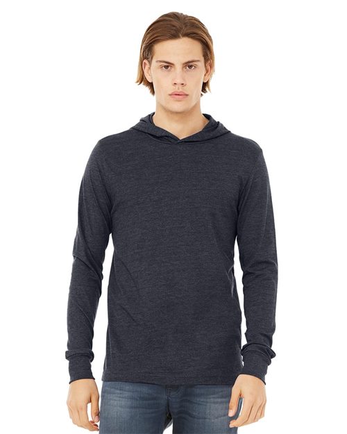 Unisex Jersey Hooded Long Sleeve Tee